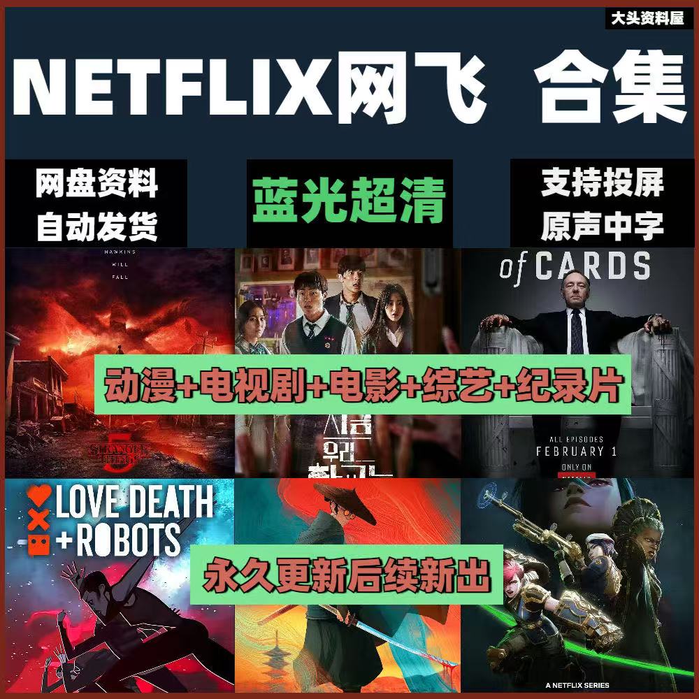 NETFLIX网飞电视剧动漫电影纪录片精选合集